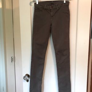 J Brand grey flannel straight jeans pants, size 27